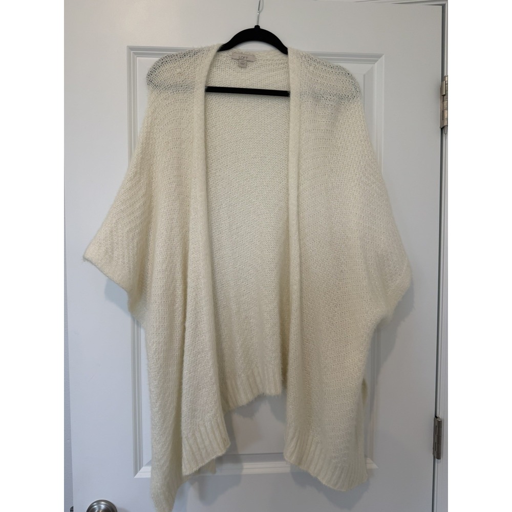 Women's Loft Oversized Sweater Shawl Creamy White Size XS/S